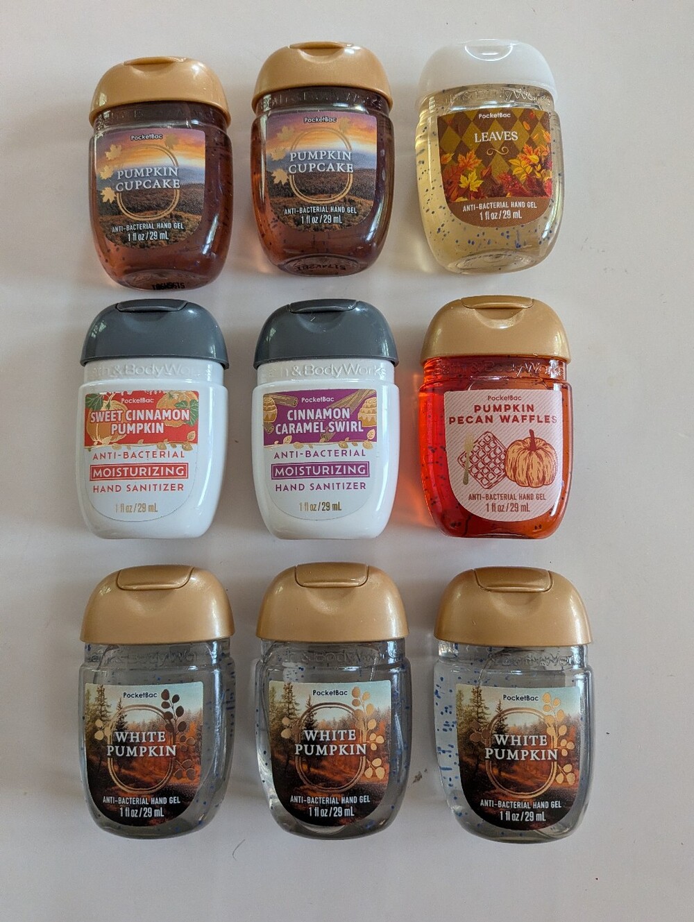Bath & Body Works Fall Scent PocketBac Hand Sanitizer Lot Of 9 BBW New